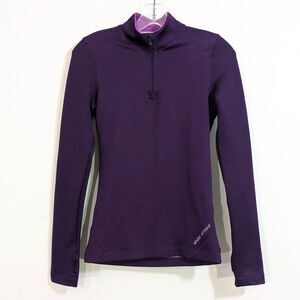 Under Armour ColdGear Fitted Purple Quarter Zip Pullover - Size XS Womens